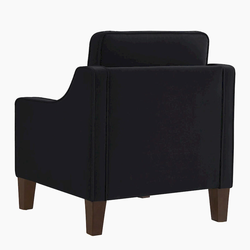 Armchair,Living Room Single Seat Sofa Chair with Wooden Legs,Upholstered Velvet Accent Chair