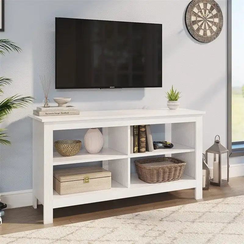 4 Cubby Television Stands - 13.8D x 43.3W x 22.8H