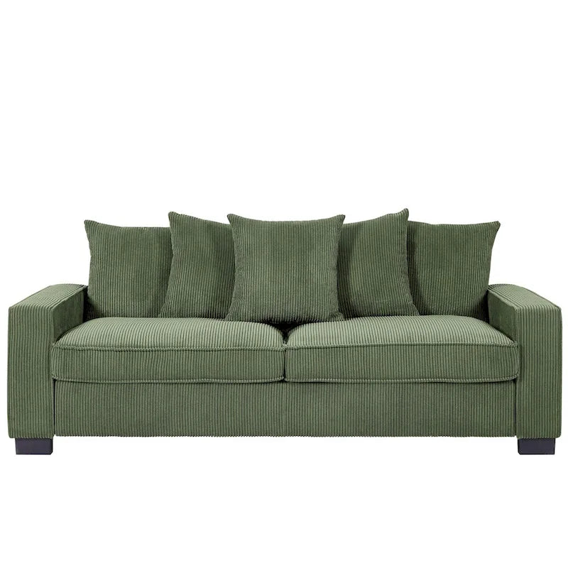 Transitional Track Arm Upholstered Indoor Sofa