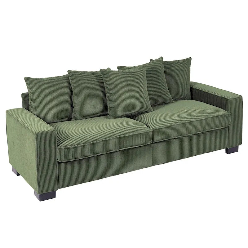Transitional Track Arm Upholstered Indoor Sofa