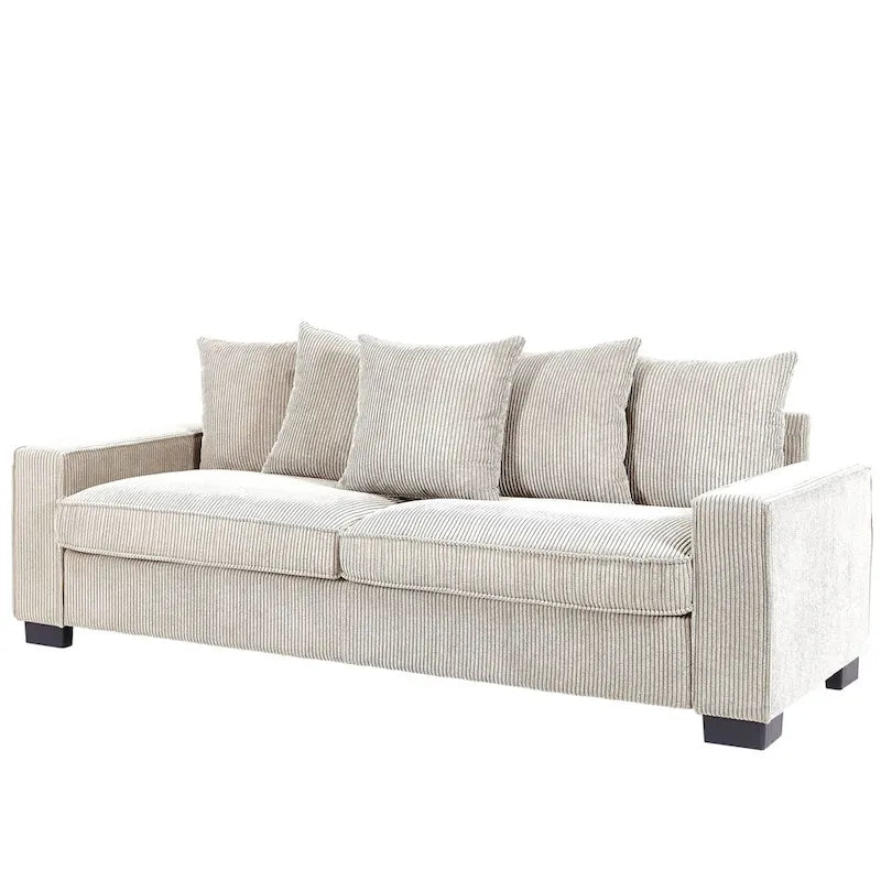 Transitional Track Arm Upholstered Indoor Sofa