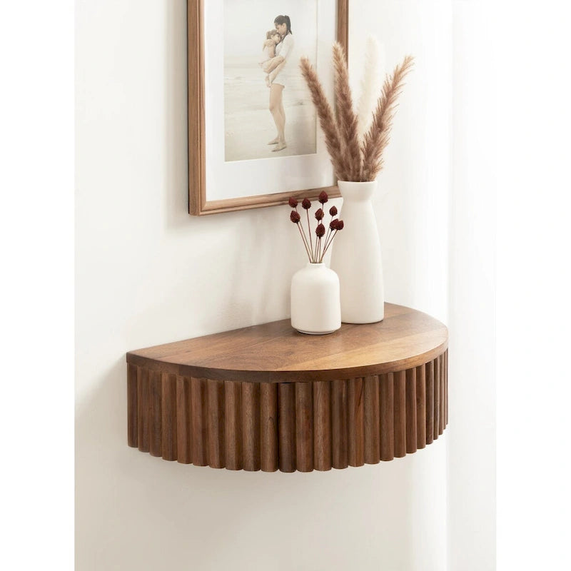 Kate and Laurel Reid Ribbed Floating Side Table