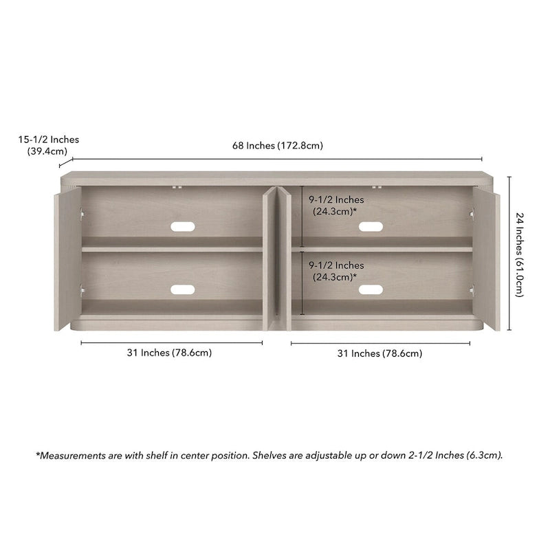 Easton Rectangular TV Stand for TV's up to 75 - 68 Wide