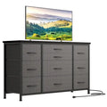 Bedroom Dresser with 10 Large Drawers for 55 Long TV Stand - 55 inches