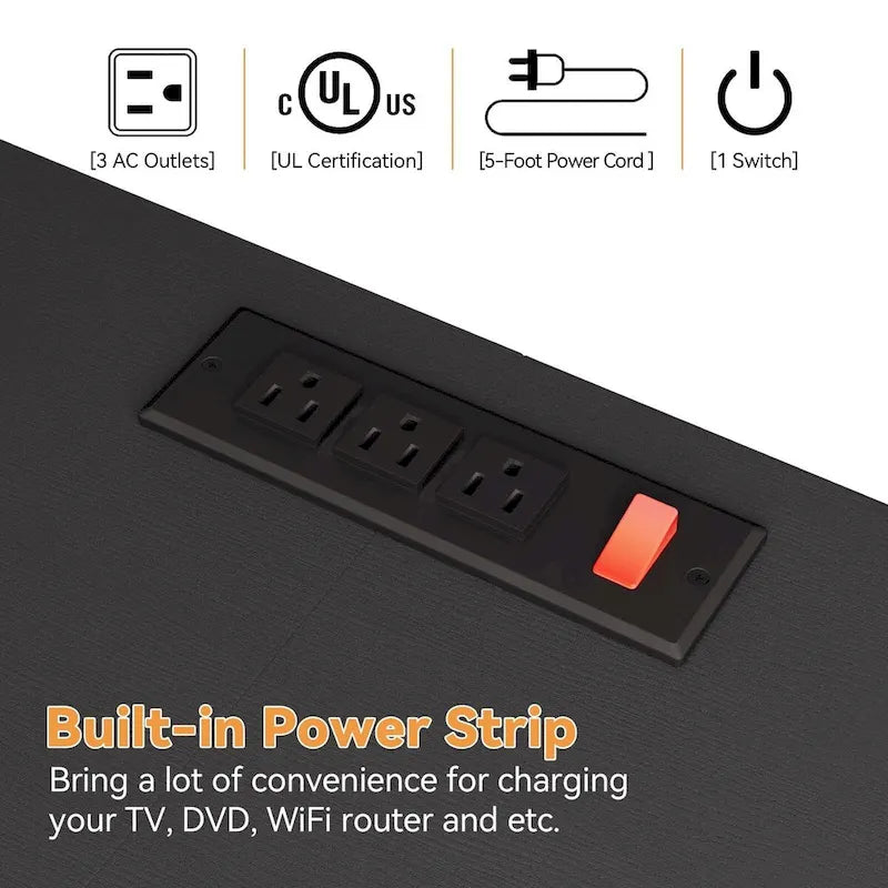 Bedroom Dresser with 10 Large Drawers for 55 Long TV Stand - 55 inches