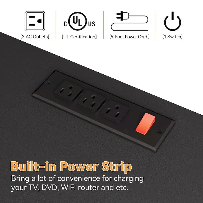 Bedroom Dresser with 10 Large Drawers for 55 Long TV Stand - 55 inches