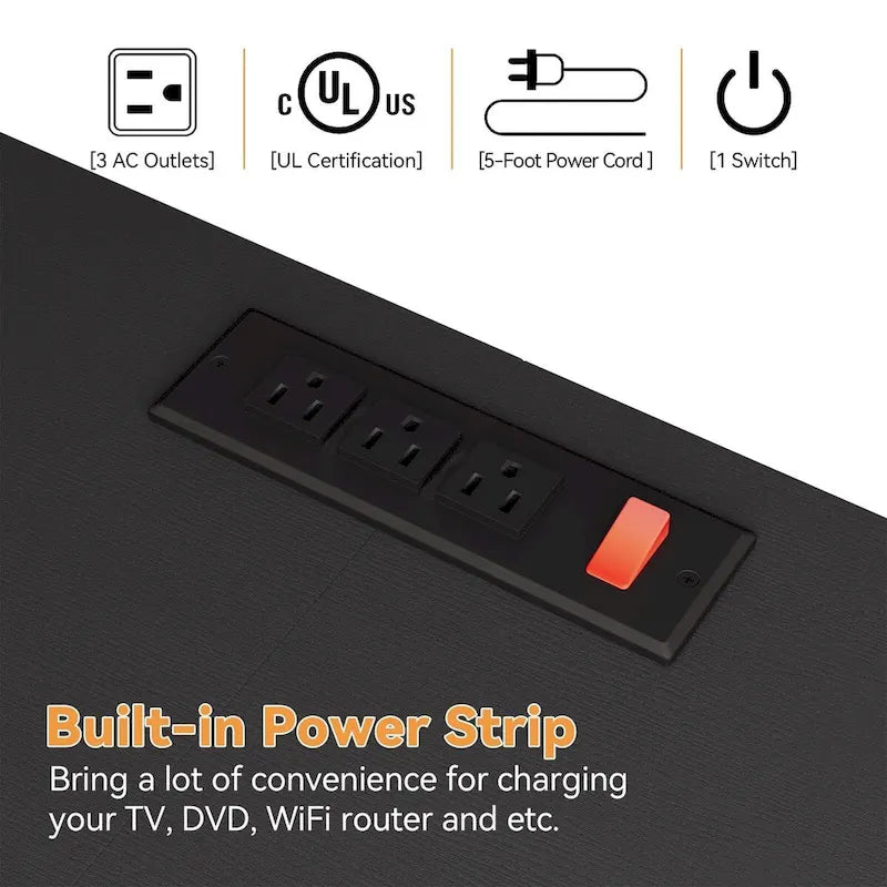 Bedroom Dresser with 10 Large Drawers for 55 Long TV Stand - 55 inches