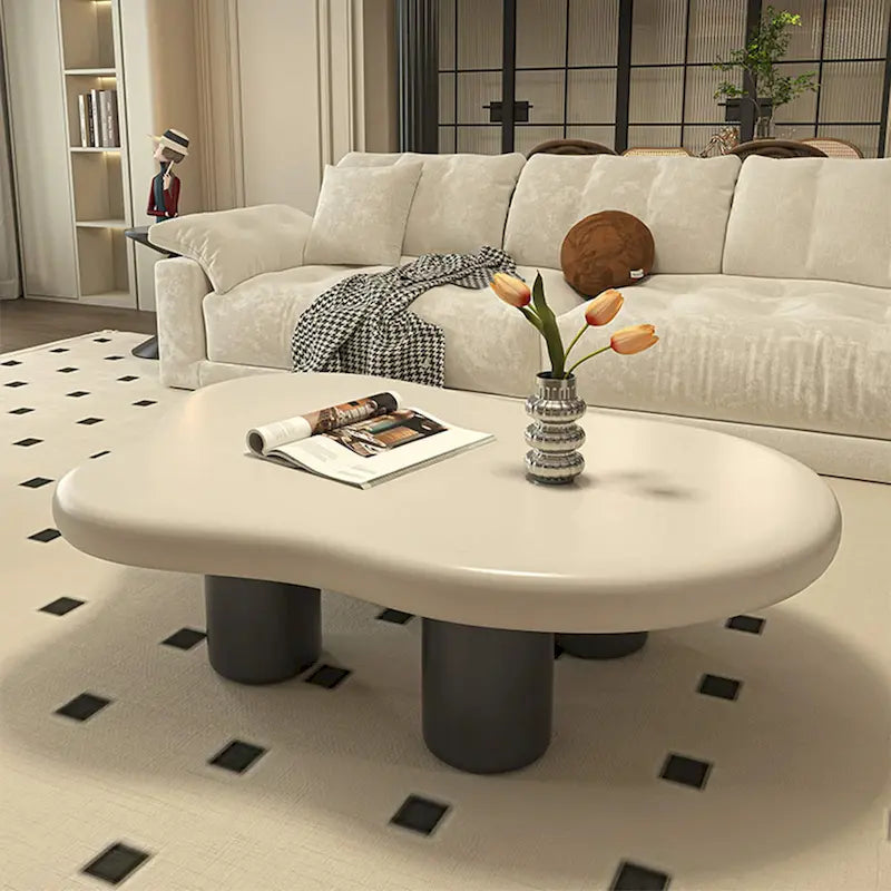 48.43 Modern Cloud Shaped Coffee Table for livingroom, 4 Legged Coffee Table - 48.4