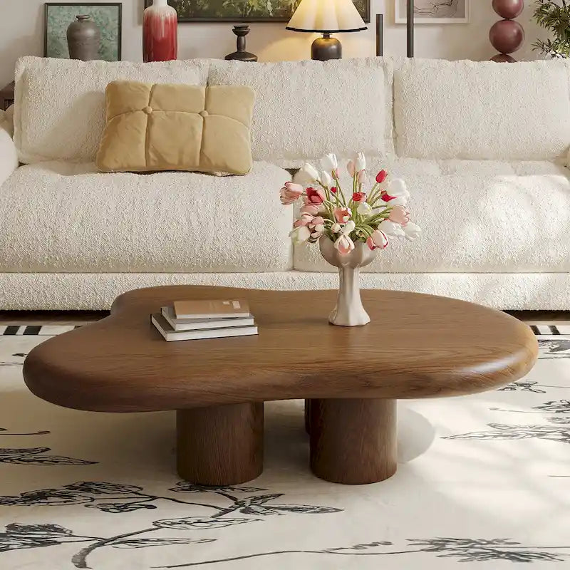 48.43 Modern Cloud Shaped Coffee Table for livingroom, 4 Legged Coffee Table - 48.4