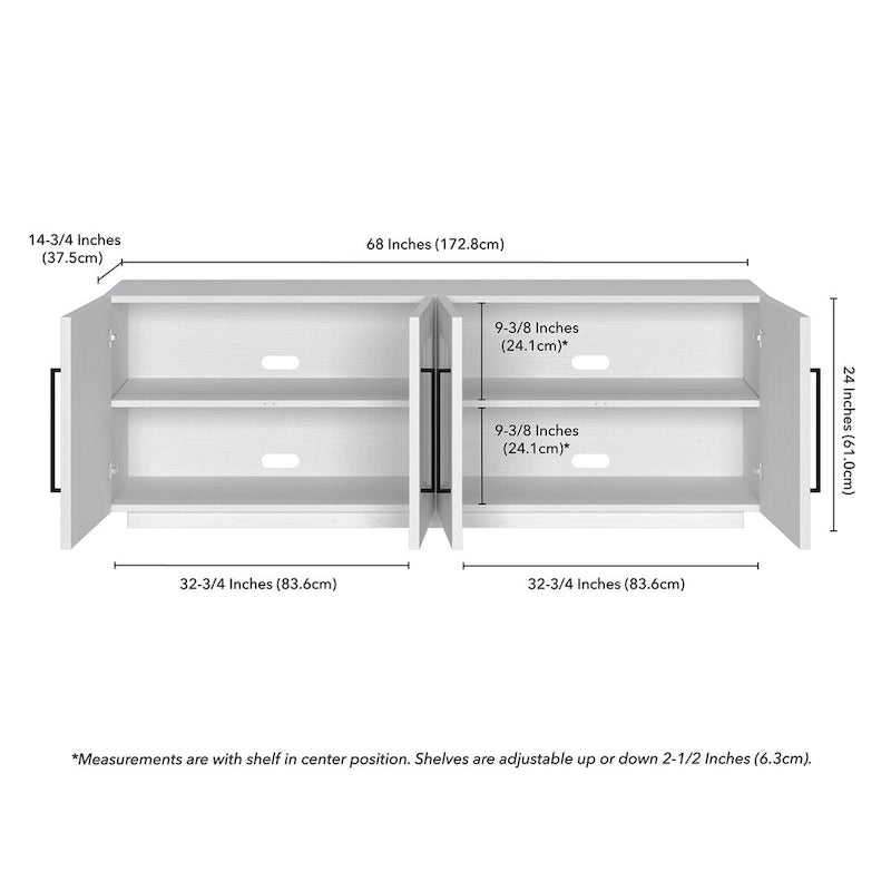 Merrimac Rectangular TV Stand for TV's up to 75 - 68 Wide