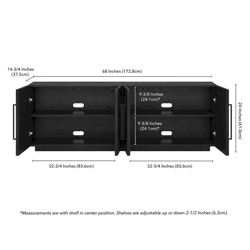 Merrimac Rectangular TV Stand for TV's up to 75 - 68 Wide