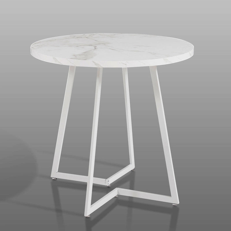 Javlergo 31.5 Round Dining Table Modern Leisure Table with Metal Leg