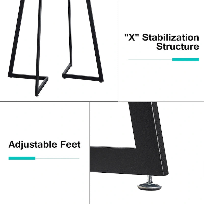 Javlergo 31.5 Round Dining Table Modern Leisure Table with Metal Leg