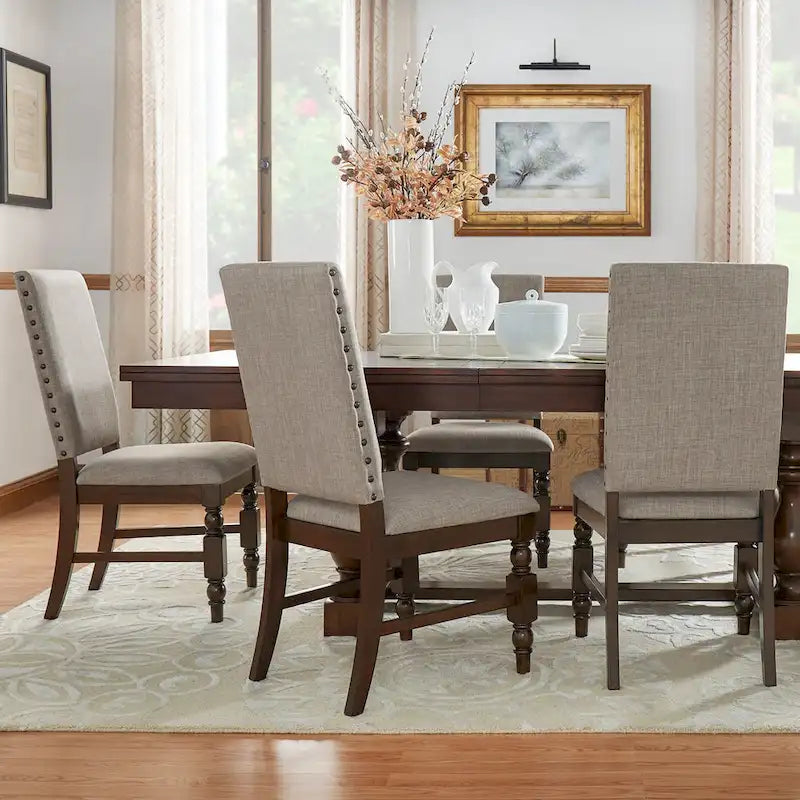 Flatiron Nailhead Upholstered Dining Chairs (Set of 2) by iNSPIRE Q Classic