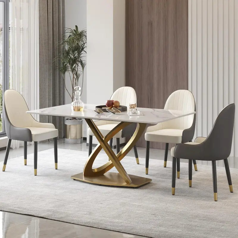 63 Dining Table, Modern Dining Table for 6