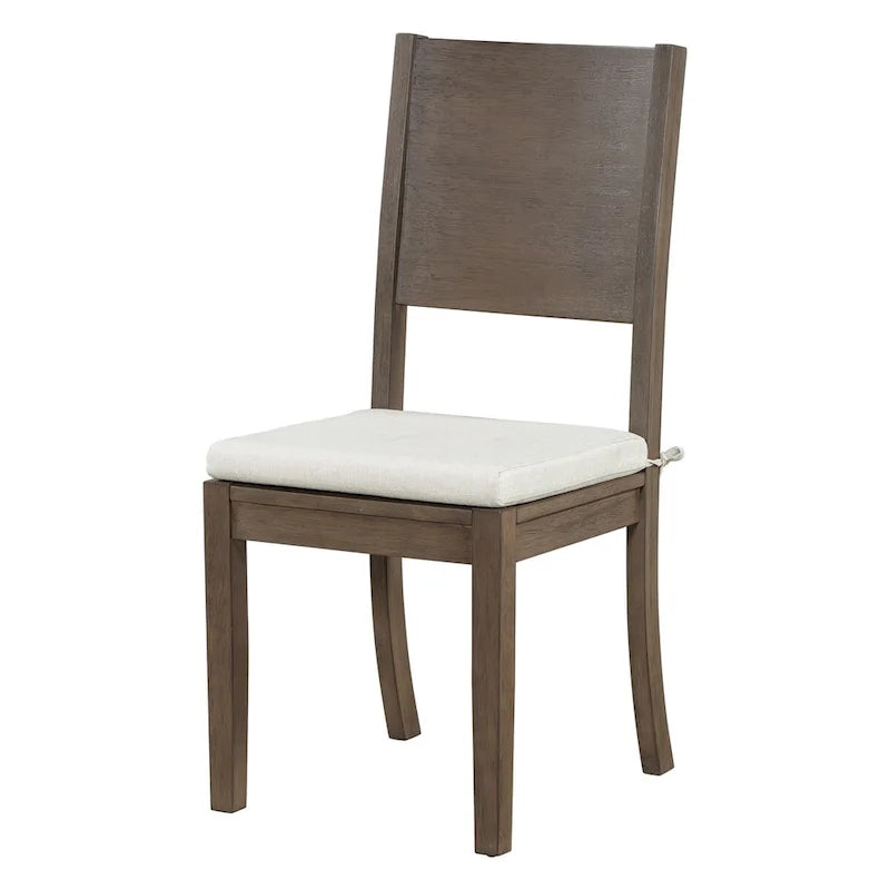 6-Piece Dining Table Set with Storage Shelf and Curved Legs, Kitchen Table Set with Bench and 4 Removable Cushions Dining Chairs