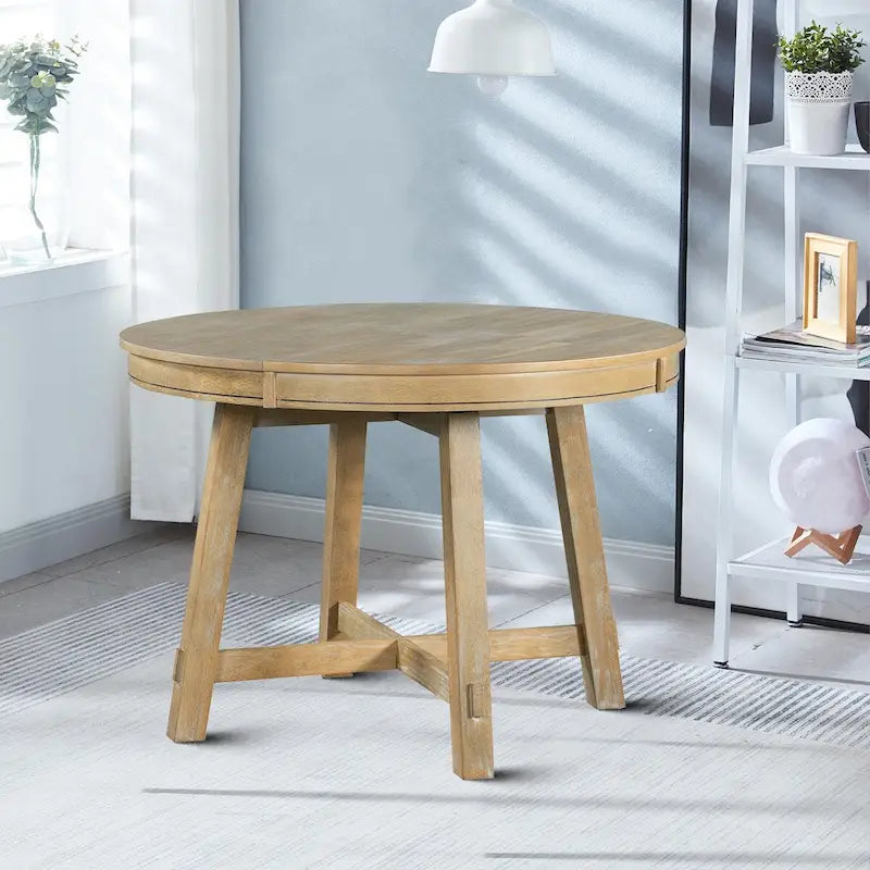 Vintage Stylish Extendable Dining Table with a Removable Leaf