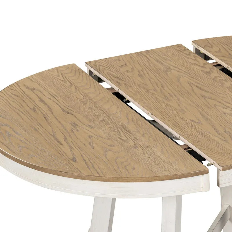 Vintage Stylish Extendable Dining Table with a Removable Leaf