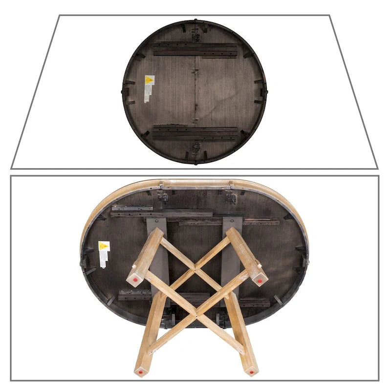 Vintage Stylish Extendable Dining Table with a Removable Leaf