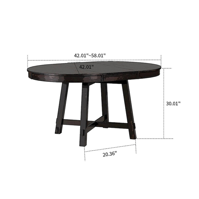 Vintage Stylish Extendable Dining Table with a Removable Leaf