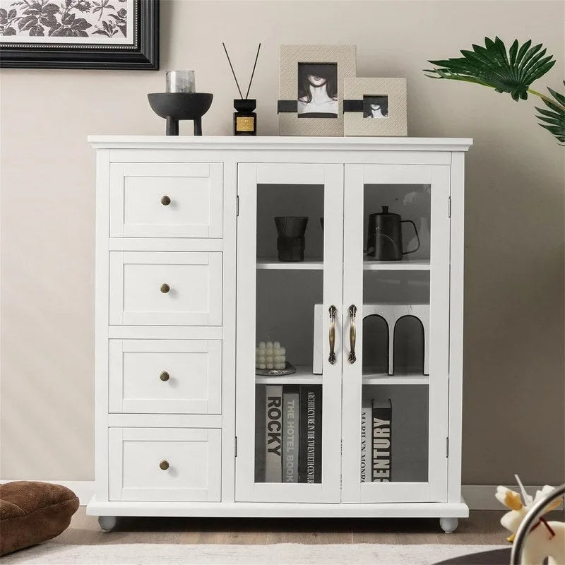 Sideboard Buffet Storage Cabinet - 12D x 36W x 37H