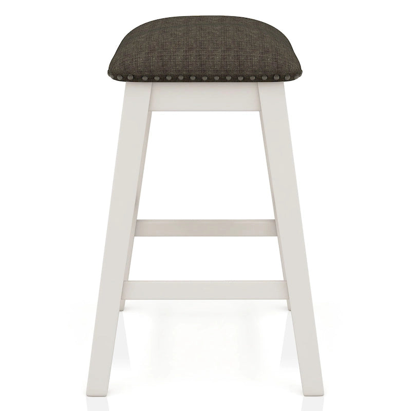 Hanto Transitional White Solid Wood Storage 7-Piece Counter Height Dining Set by Furniture of America