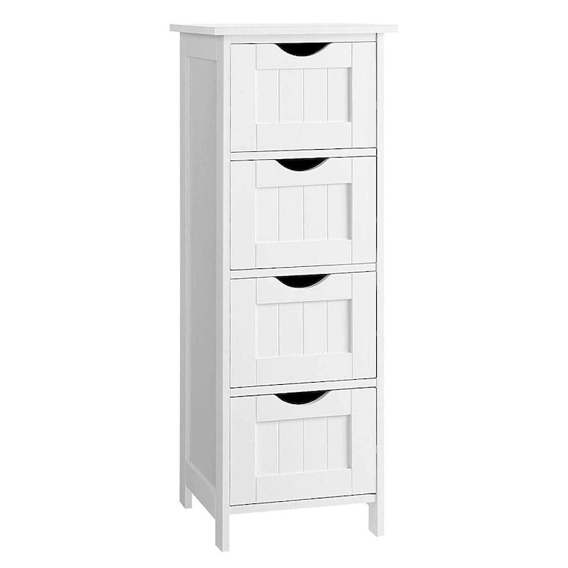 11.8 in. White Wooden Freestanding Bathroom Storage Linen Cabinet
