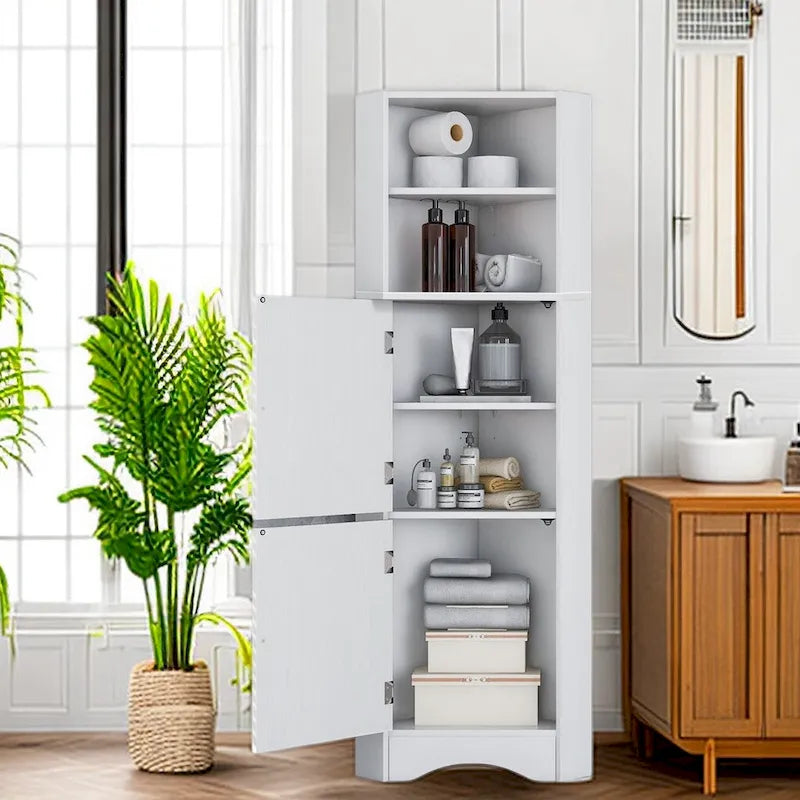 5-Tiers Bathroom Floor Storage Cabinet, Slim Bathroom Storage Cabinet