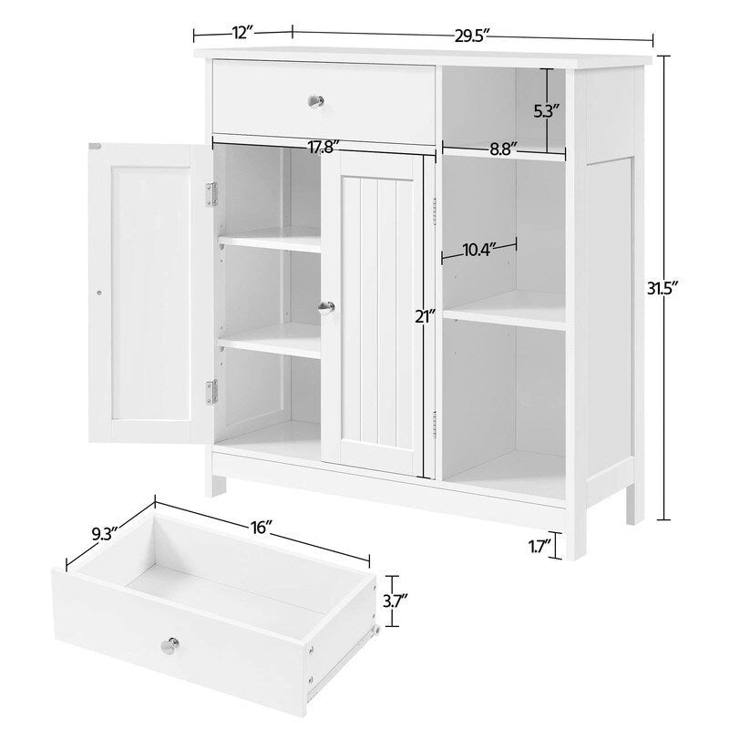 Bathroom Floor Cabinet - 12D x 29.5W x 31.5H