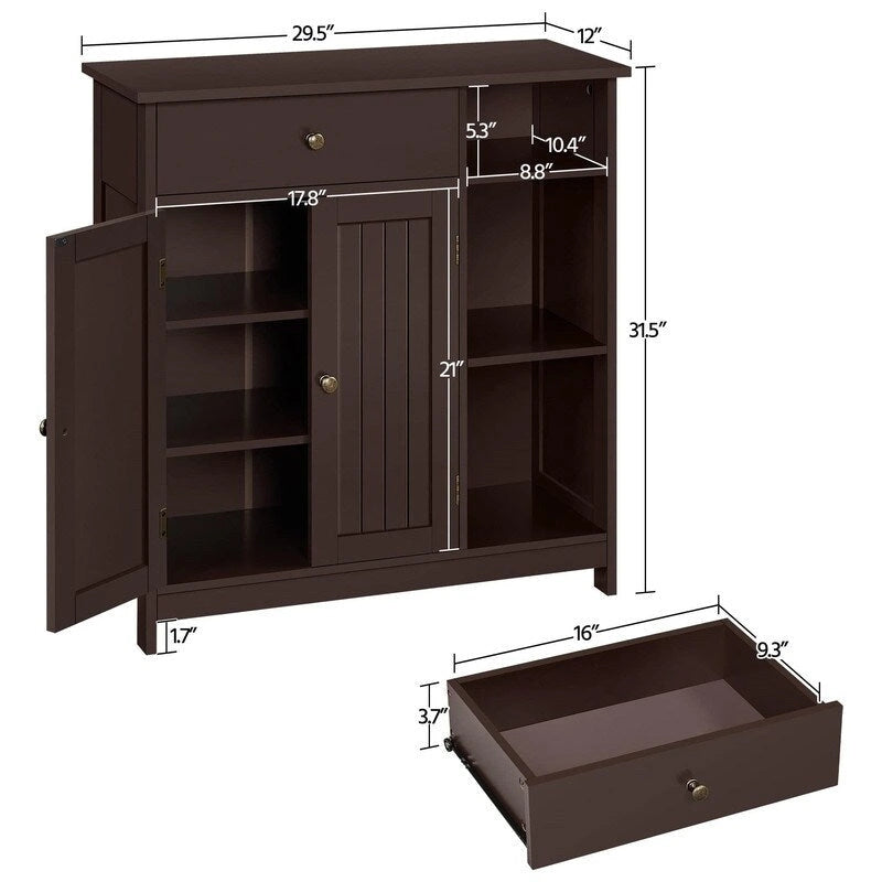 Bathroom Floor Cabinet - 12D x 29.5W x 31.5H