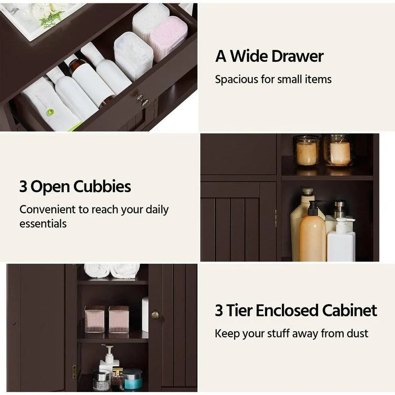 Bathroom Floor Cabinet - 12D x 29.5W x 31.5H