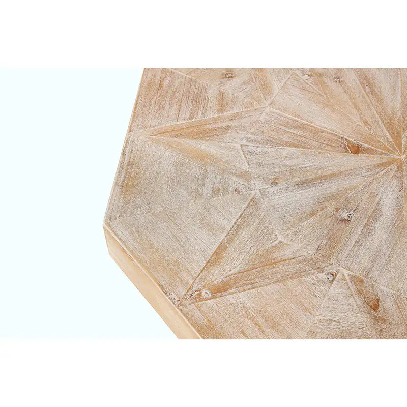 30-Inch Wood Octagonal Vintage Patchwork Coffee Table