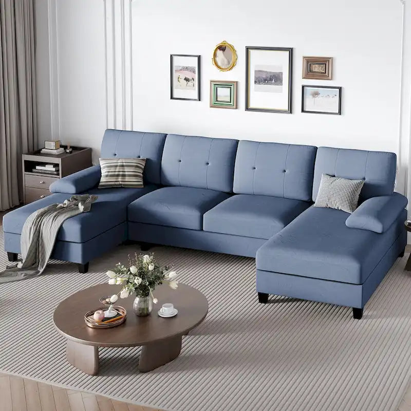 Futzca Sectional Sofa Couches for Living Room, 4 Seat U-Shaped Sofa