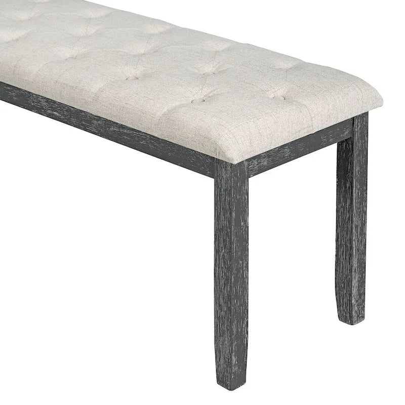 6 PCS Retro Rectangular Dining Table Set for 6