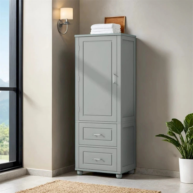 Tall Bathroom Storage Cabinet,Freestanding Storage Cabinet