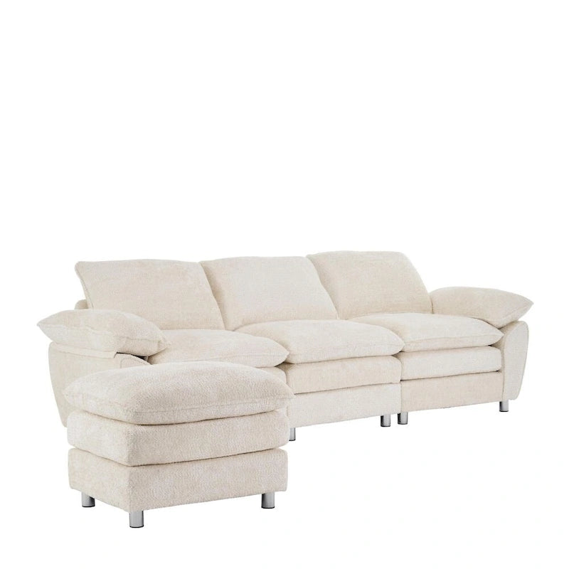 Modern Deep 3-Seat Sofa Couch