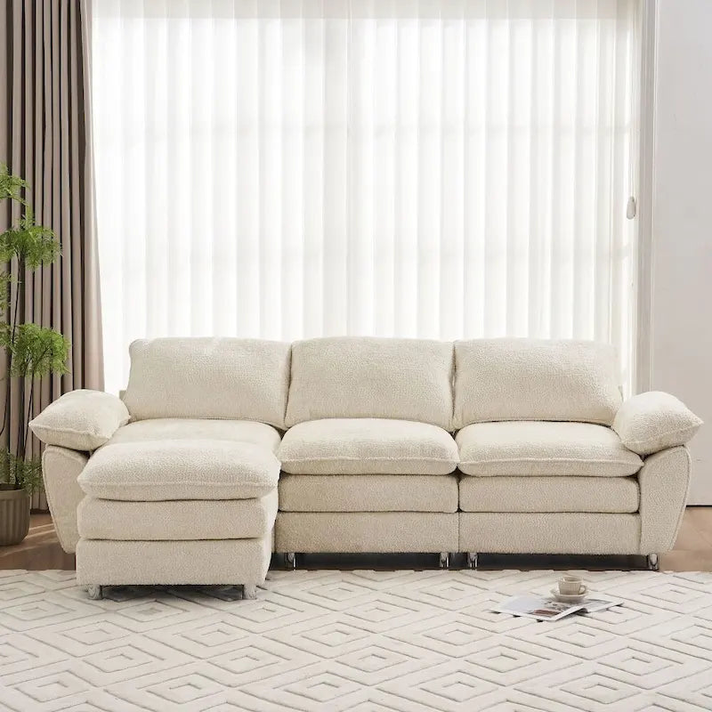 Modern Deep 3-Seat Sofa Couch