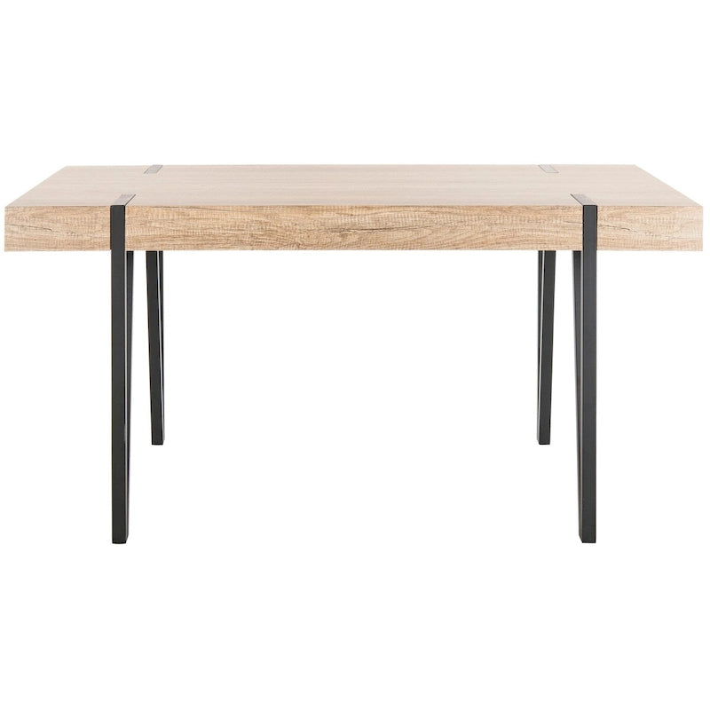 SAFAVIEH Asal Mid-Century Industrial Rustic Dining Room Table - 59.1 W x 35.4 L x 29.5 H - 59Wx35Dx30H