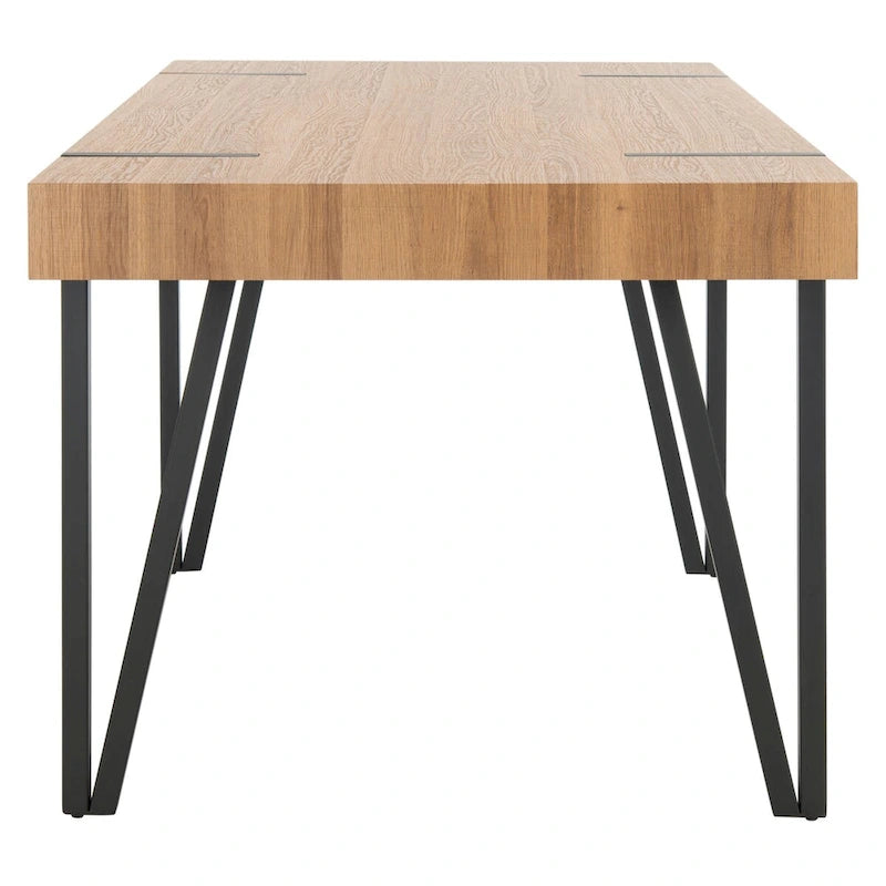 SAFAVIEH Asal Mid-Century Industrial Rustic Dining Room Table - 59.1 W x 35.4 L x 29.5 H - 59Wx35Dx30H