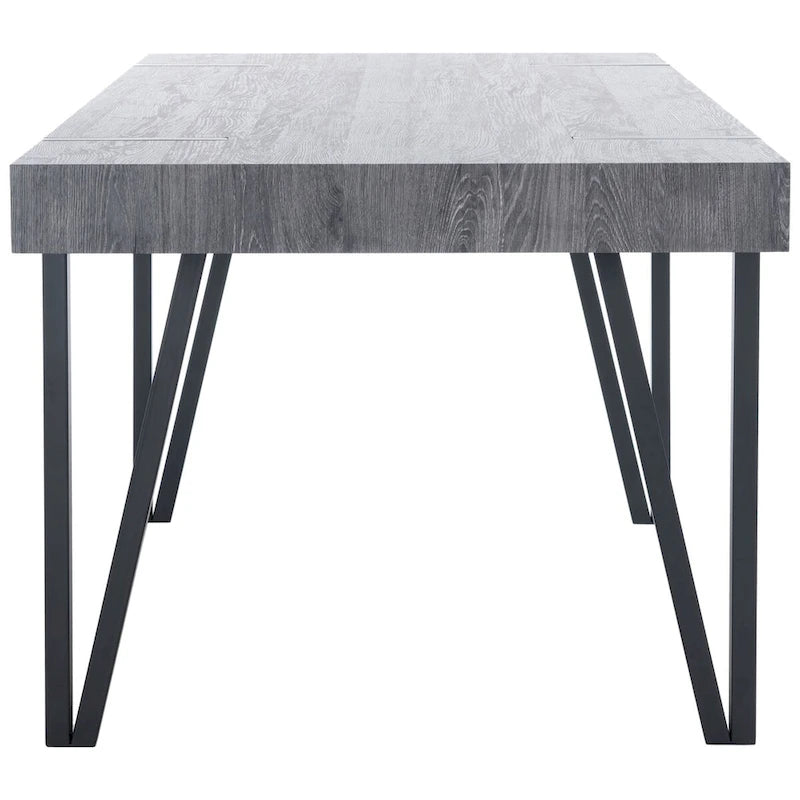 SAFAVIEH Asal Mid-Century Industrial Rustic Dining Room Table - 59.1 W x 35.4 L x 29.5 H - 59Wx35Dx30H