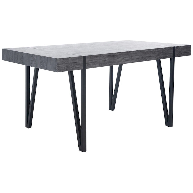 SAFAVIEH Asal Mid-Century Industrial Rustic Dining Room Table - 59.1 W x 35.4 L x 29.5 H - 59Wx35Dx30H